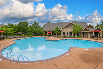 Resort-style pool with wifi sundeck